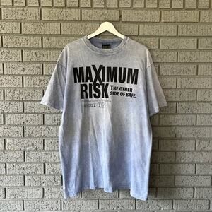 VTG 90s Grunge Maximum Risk Mafia Movie T Shirt 1996 Sz Large Single Stitch